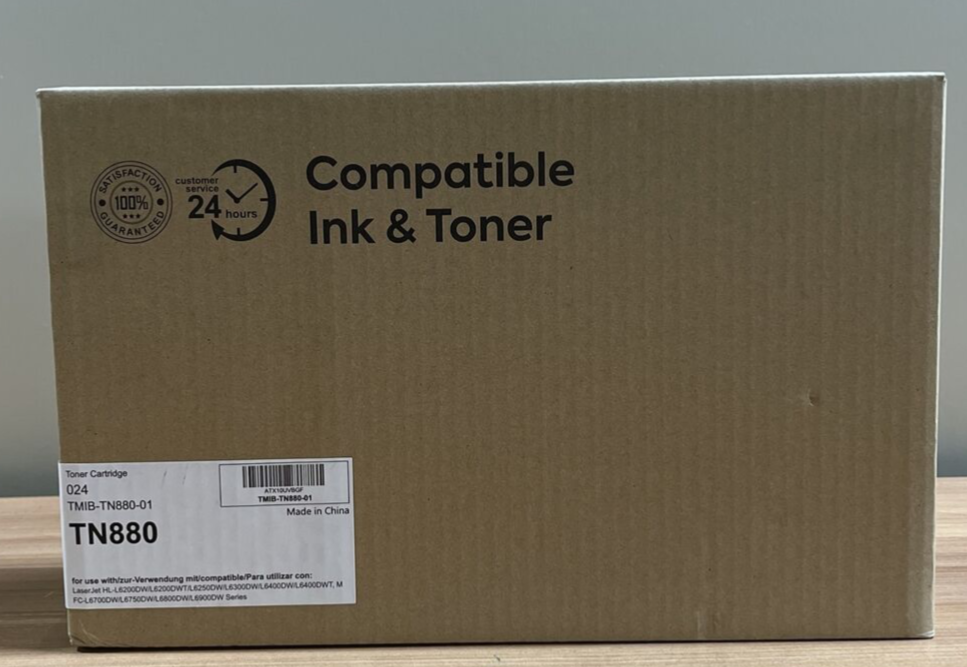 2PK TN880 High Yield BK Toner Cartridge For Brother TN850 HL-L6200DW MFCL6300DW