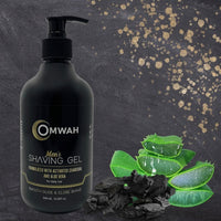 OMWAH 2 in 1 Shaving Kit Men Shaving Gel With Activated Charcoal and Aloe Vera