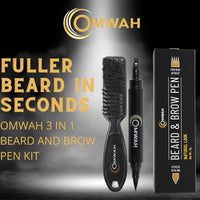 Omwah pencil filler for man beard mustache and eyebrow waterproof Dark Brown