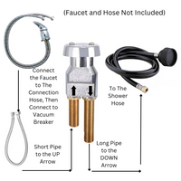 UPC Certified Salon Shampoo Bowl Sink Unit Replacement Part Vacuum Breaker kit
