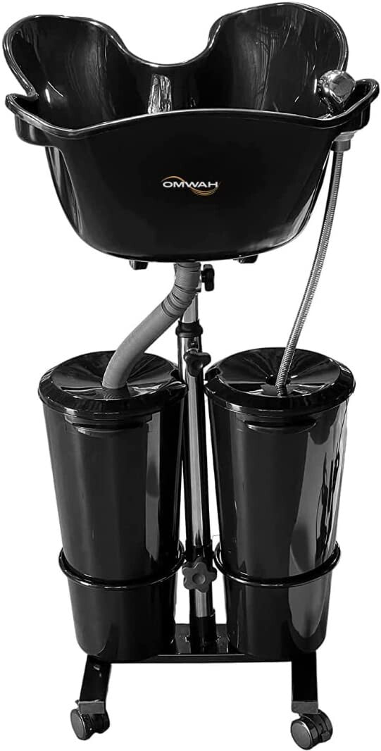 OMWAH Portable ABS Shampoo Unit with Electric Pump with 2 Bucket and Drain Hoses