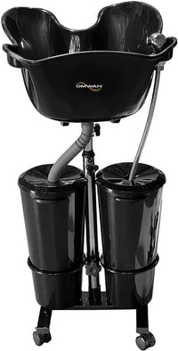 OMWAH Portable ABS Shampoo Unit with Electric Pump with 2 Bucket and Drain Hoses