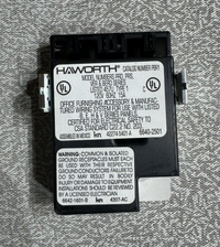 (Circuits 1, 2 & 3) Adj. Haworth Duplex Receptacle - Fits Most Haworth Cubicles