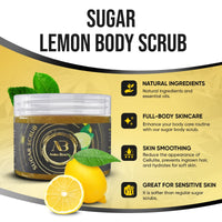 Amira Beauty Exfoliating Sugar Scrub Lemon Body Scrub - Cellulite, Stretch Marks