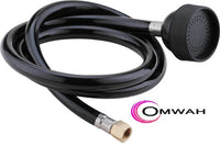 Salon Shampoo Faucet Sprayer Head Black Rubber Hose Beauty Equipment UPC