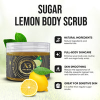 Amira Beauty Exfoliating Sugar Scrub Lemon Body Scrub - Cellulite, Stretch Marks