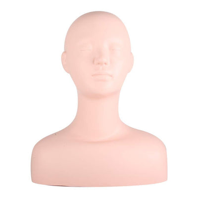Silicone Mannequin Training Head Makeup Model Eyelash Extensions Practice Doll