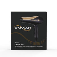 professional salon hair blow dryer lightweight 1875W powerful motor fast drying