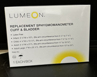 LUMEON Infant Cuff Arm Aneroid Sphygmomanometer Unit 2-Tubes 1 per Box