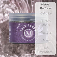 Amira Beauty Lavender Dead Sea Salt Scrub Purifying Cleansing Exfoliator 11.83oz