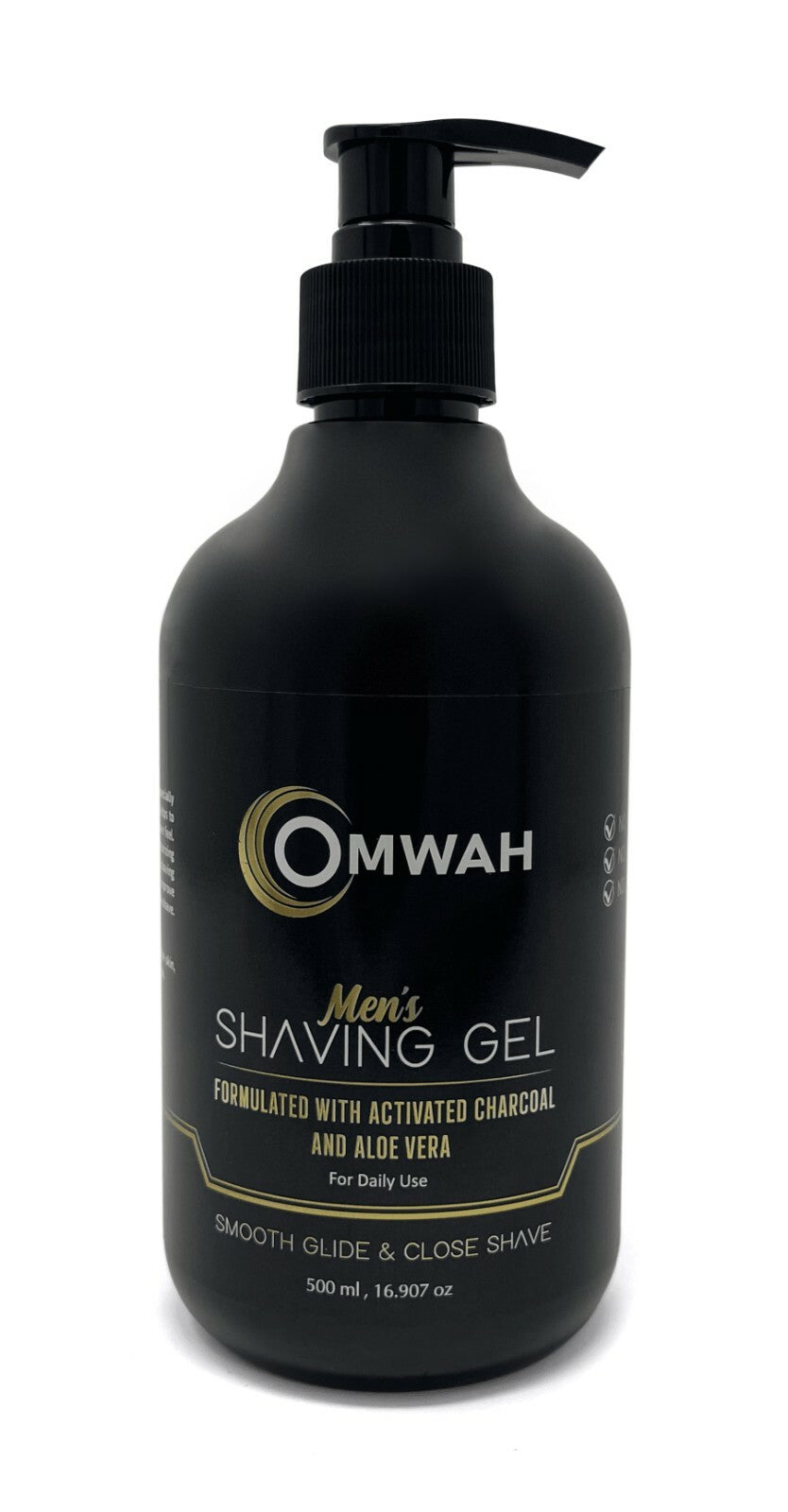 Mens Barber Charcoal Shaving Gel Aloe Vera Soften Beard Sensitive Skin Formula