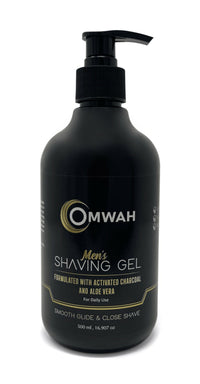 Mens Barber Charcoal Shaving Gel Aloe Vera Soften Beard Sensitive Skin Formula
