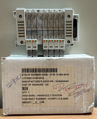 SMC VV5Q11-07-DAL01092 7 STATION PNUEMATIC MANIFOLD VALVE BODY