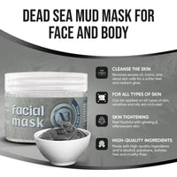 Dead Sea Mud Mask Deep Skin Cleanser Facial Black Mask Purifying Pore Minimizer