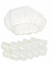 Disposable Hair Processing Shower Caps Clear Elastic Hat Bathing Hotel Home