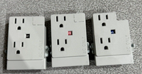 (Circuits 1, 2 & 3) Adj. Haworth Duplex Receptacle - Fits Most Haworth Cubicles