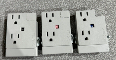 (Circuits 1, 2 & 3) Adj. Haworth Duplex Receptacle - Fits Most Haworth Cubicles