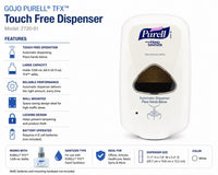 Lot of 4 GOJO Purell TFX 2720-01 Touch Free Automatic Sanitizer Dispensers