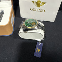 Oupinke GreenSkeleton Tourbillon Luminous Formal Automatic Mechanical Wristwatch