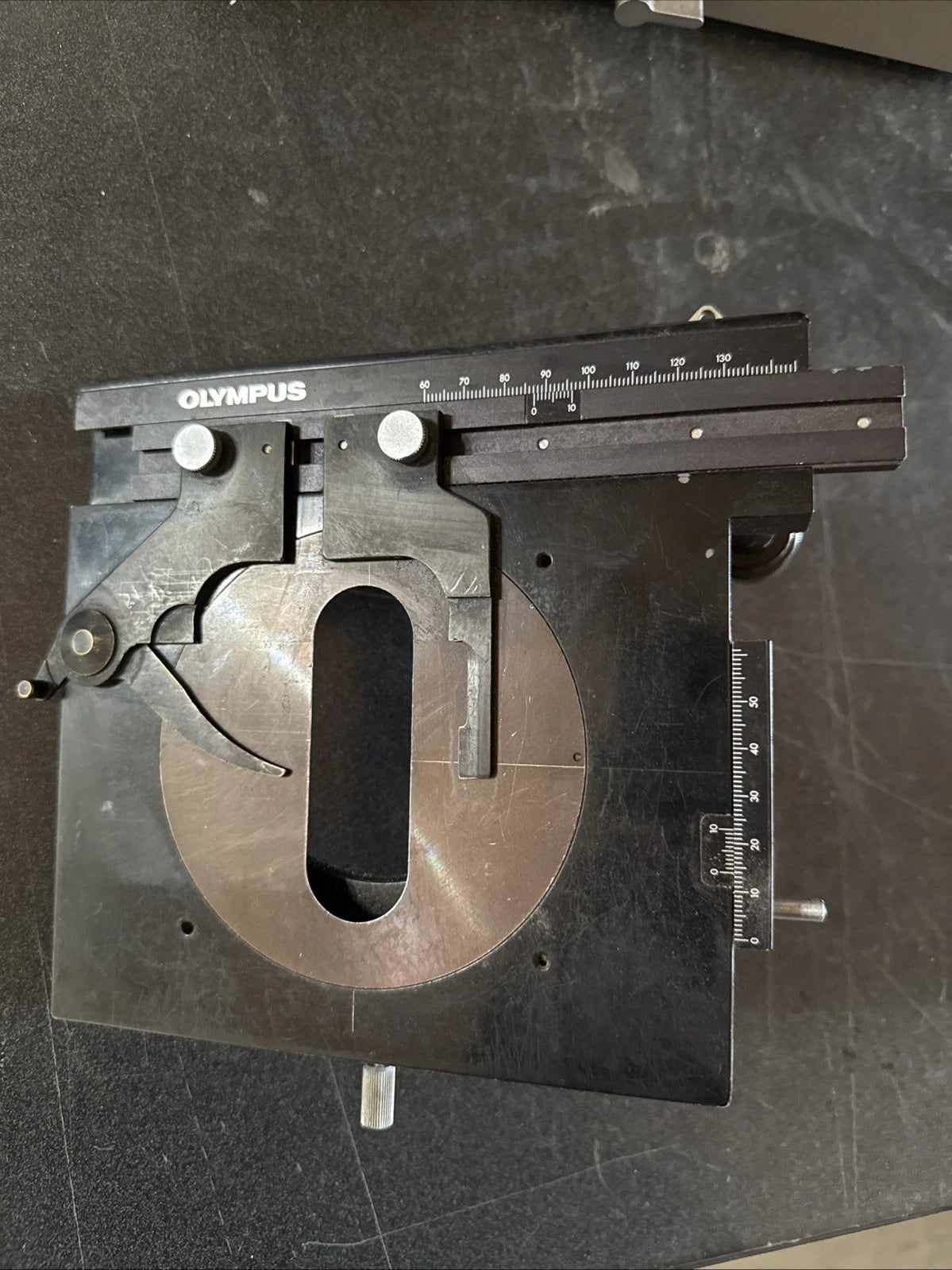 OLYMPUS 201076 XY MECHANICAL RIGHT HAND STAGE FOR Vanox Microscope