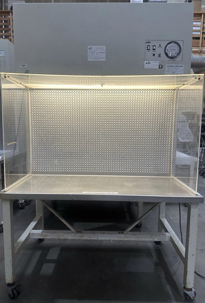 NuAire NU-201-430 4ft Horizontal Laminar Flow Clean Bench Stainless HEPA Stand