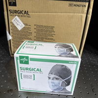 Medline 3-Ply Surgical Face Mask with Ties - 300 Count Case - (NON27377)