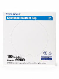 Case of 600 MediChoice Spunbond Bouffant Caps Blue Large 100/Box 69909