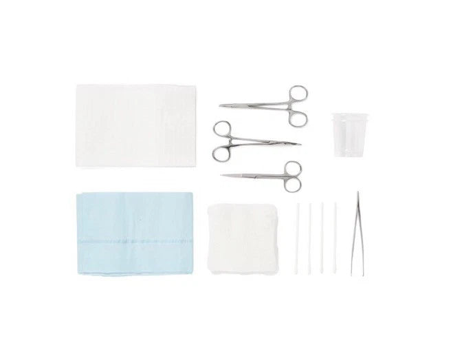 Medline DYNJ03900SF Laceration Tray Sharps Free Sterile Case of 20 Exp 2027