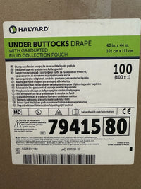 Halyard Surgical Drape 79415 Underpad w/ Fluid Pouch Case of 100 40x44