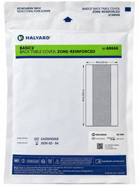 Halyard 88666 Basics Zone Reinforced Back Table Cover 44x90 Sterile Case 45