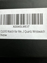 OLEVS Mens Tachymeter Watch White Face, Black Band, Day Date, Quartz