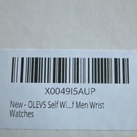 Olevs Men’s Watch Skeleton 5 Hands Black Band, Black Dial