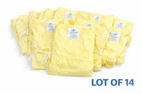 Medline Isolation Gown Level 1 AAMI PB70 Yellow One Size Lot of 14 MDT011207
