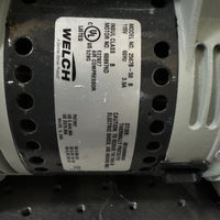 WELCH - 2561B-50 Piston Vacuum Pump 0.333 hp 1 Phase Used Surplus