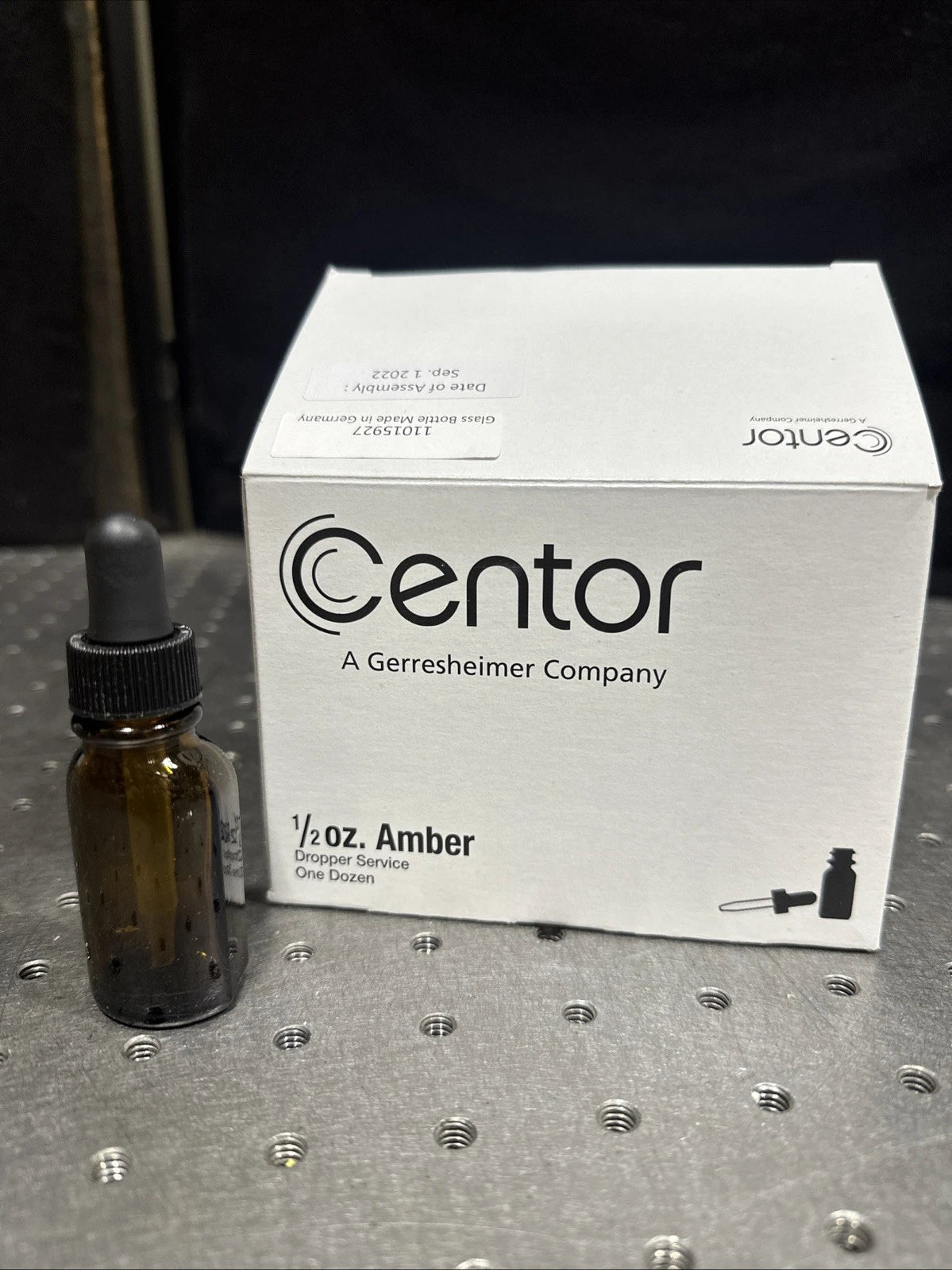 Centor 1/2oz Amber Glass Dropper Bottle Pack Of 12