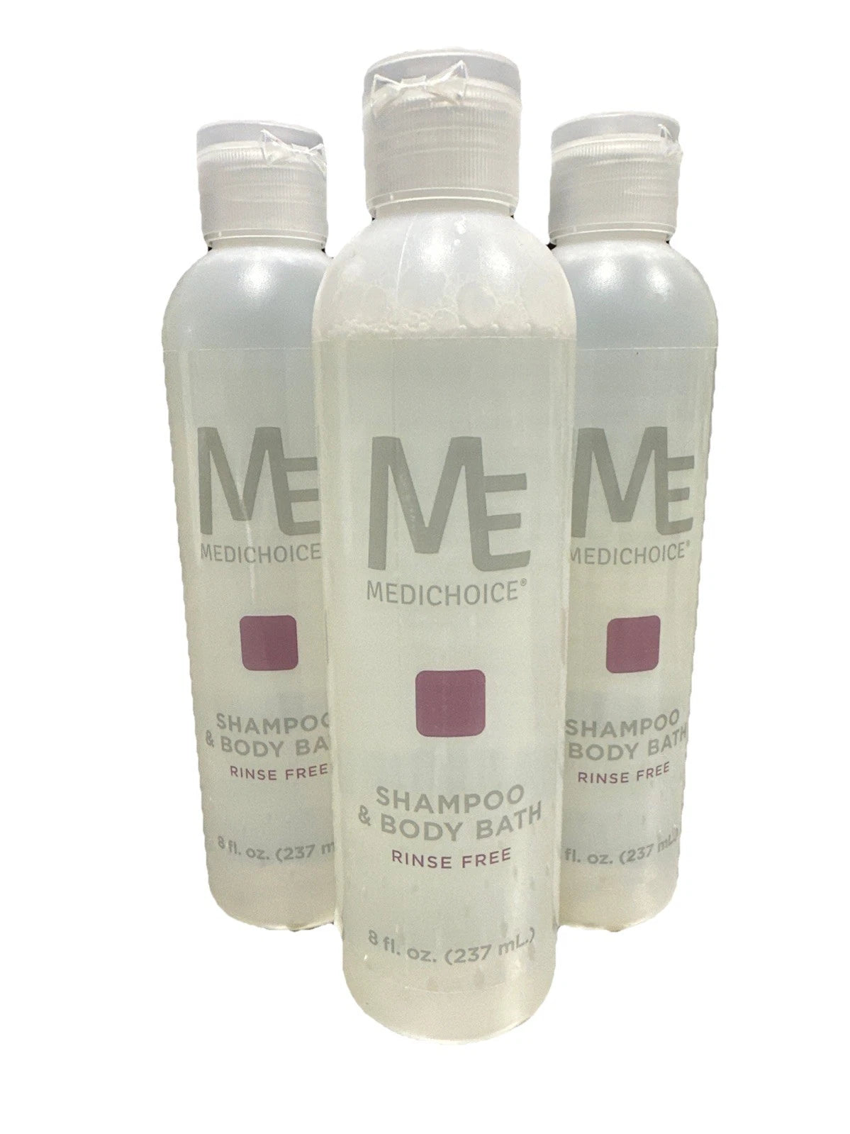 MediChoice Rinse Free Shampoo & Body Bath 8 oz Ref PC9080 Lot of 3