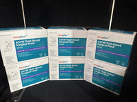 300 Nova Plus Surgical Mask Fluid Rated ASTM White Level 1 6 Boxes 50 Per Box