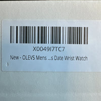 Olevs Mens Luxury Watch Skeleton, Moon Phase, Silver Band, Blue Dial
