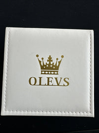 Olevs Men’s Watch Skeleton 5 Hands Gold/Silver Band, Green Dial