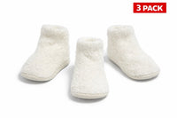 Medichoice Toddler Slipper Socks Hard Sole White Sz 4-5 3 Pair SLPH3001