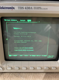 Tektronix TDS 430A Two Channel 400MHz 100MS/s Digitizing Oscilloscope Working