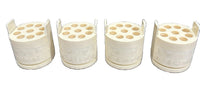 Lot of 4 Centrifuge Rotor Tube Adapters 9 Position 15mL Beige Plastic