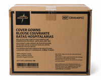 Case of 100 Medline Cover Gowns Yellow Poly-Coated Regular/Large CRI4040PCC