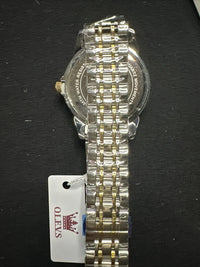 OLEVS Mens Watch Silver Face, Gold/Silver Band, Day Date, Quartz