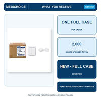 MediChoice GZ74502 USP Type VII 4x4 12-Ply Non-Sterile Gauze Case 2000
