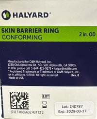 Halyard 55601 Skin Barrier Rings 2” Conforming Adhesive Box of 10 Exp 03/17/2028