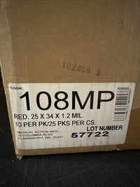 Biohazard Medical Action 108MP Waste Bags 25X34X1.2 Mil Case/250 Bags