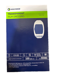 Halyard Transparent Film Dressing 6x7cm 2⅜ x 2¾ in REF 55561 Box of 100