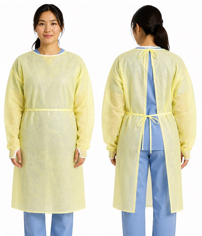 Halyard 48415 Tri-Layer AAMI 2 Isolation Gown XXL Yellow 100/Case Thumb Hook