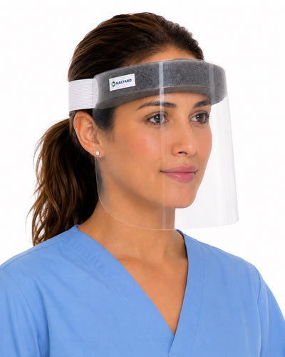 Halyard 41204 Long Full Length Face Shield Clear Anti-Fog Case of 40